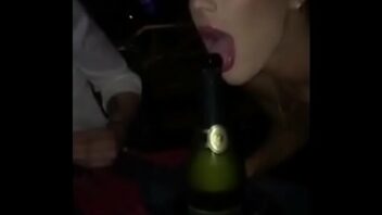 Porn Hubby Depressed Live A Champagne Bottle In Wife Ass